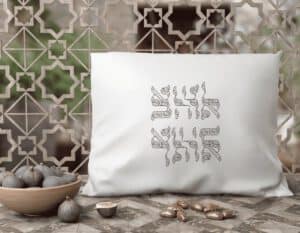 אמביגרמה על כרית אוהב אותך